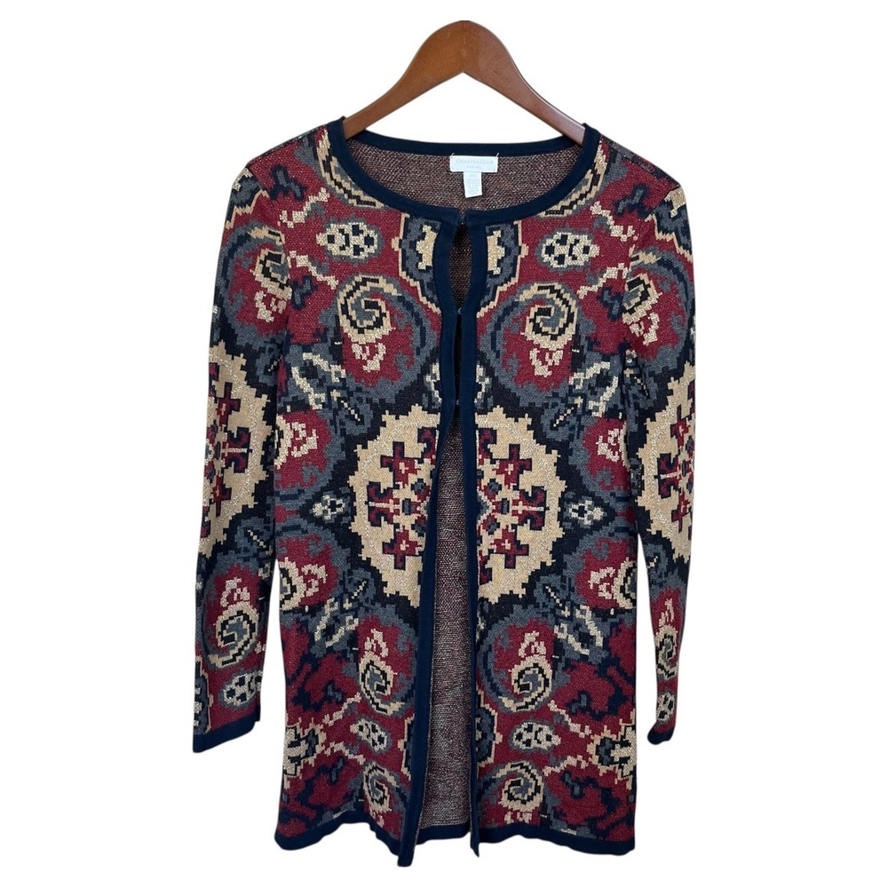 Charter Club Tapestry Jacquard Cardigan SP